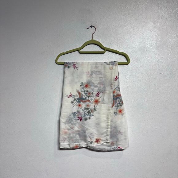 H&M White Floral Scarf - Picture 1 of 9